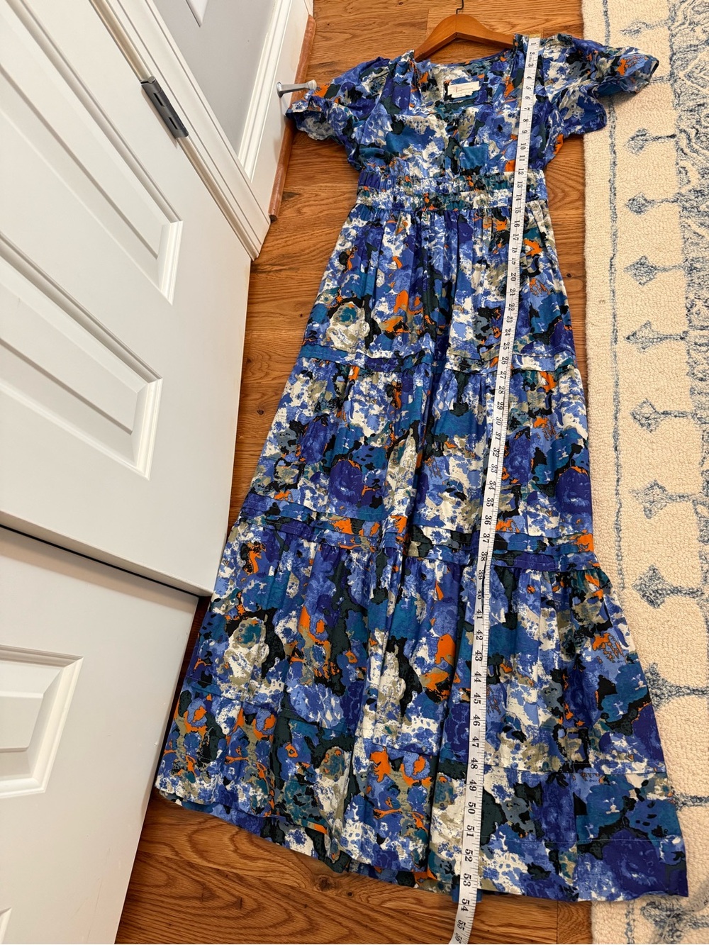 Anthropologie Somerset Maxi Dress Blue Watercolor Size XS - Picture 13 of 13